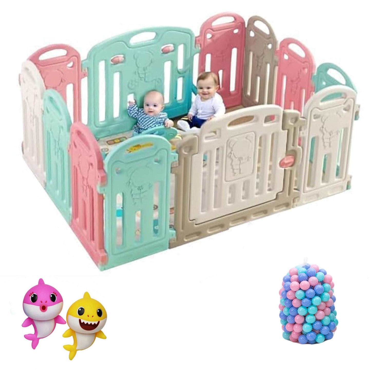 WESOUQ™ Extensively Useful Baby Playpen Versatile playpen for babies and toddlers Baby Playpen