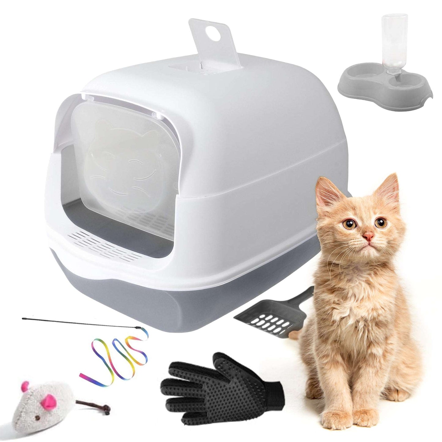 WESOUQ™ Cat Litter Box Closed Cat Toilet, Which Can Better Isolate The Smell And Prevent External,