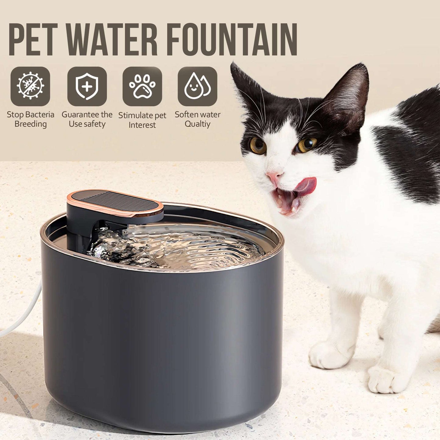 WESOUQ™ Cat water box Ultra Quiet LED Automatic Water Fountain with 7 Filters, Best Care Cat