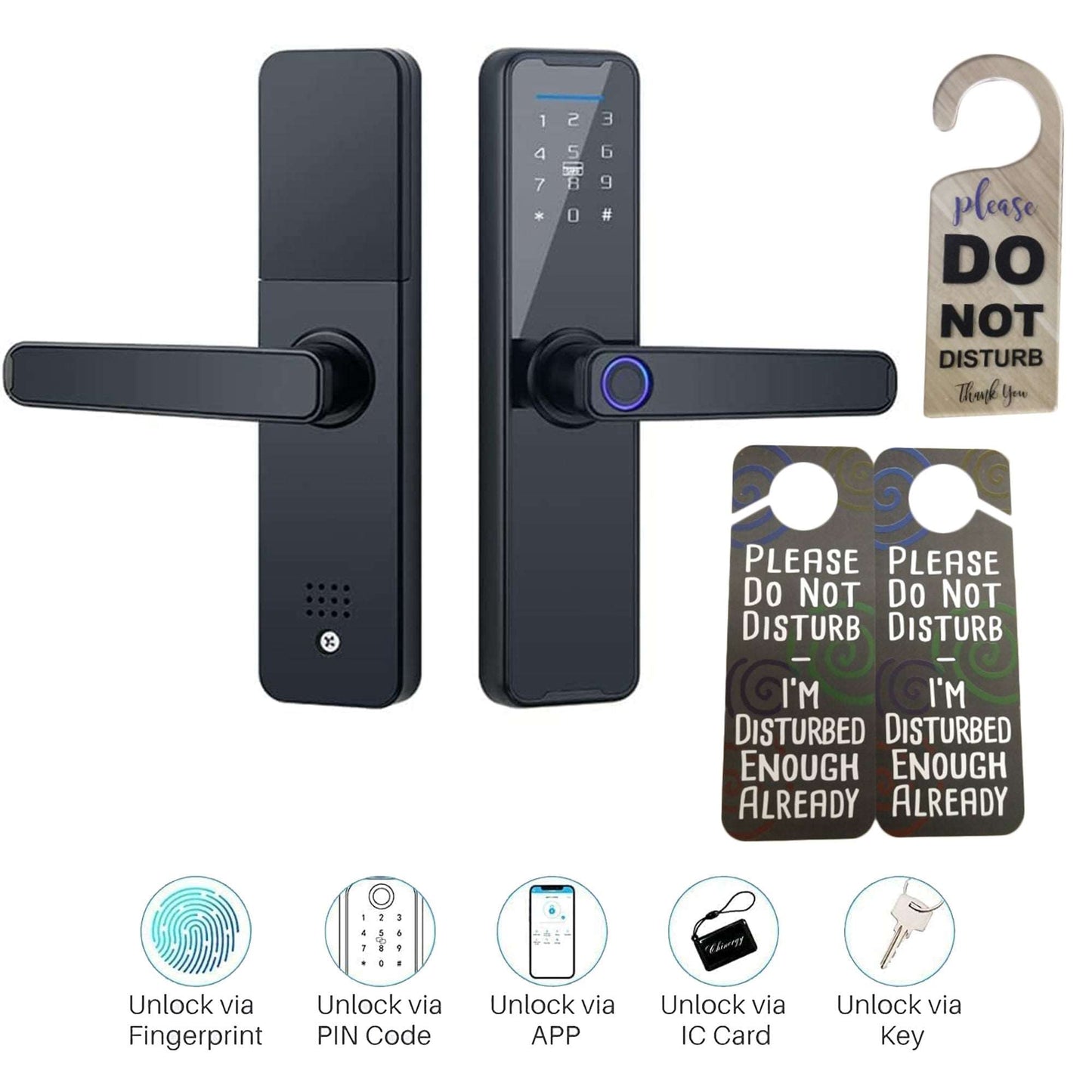 WESOUQ™ Interior door lock with Wifi Fingerprint Smart door Lock for Home Apartment