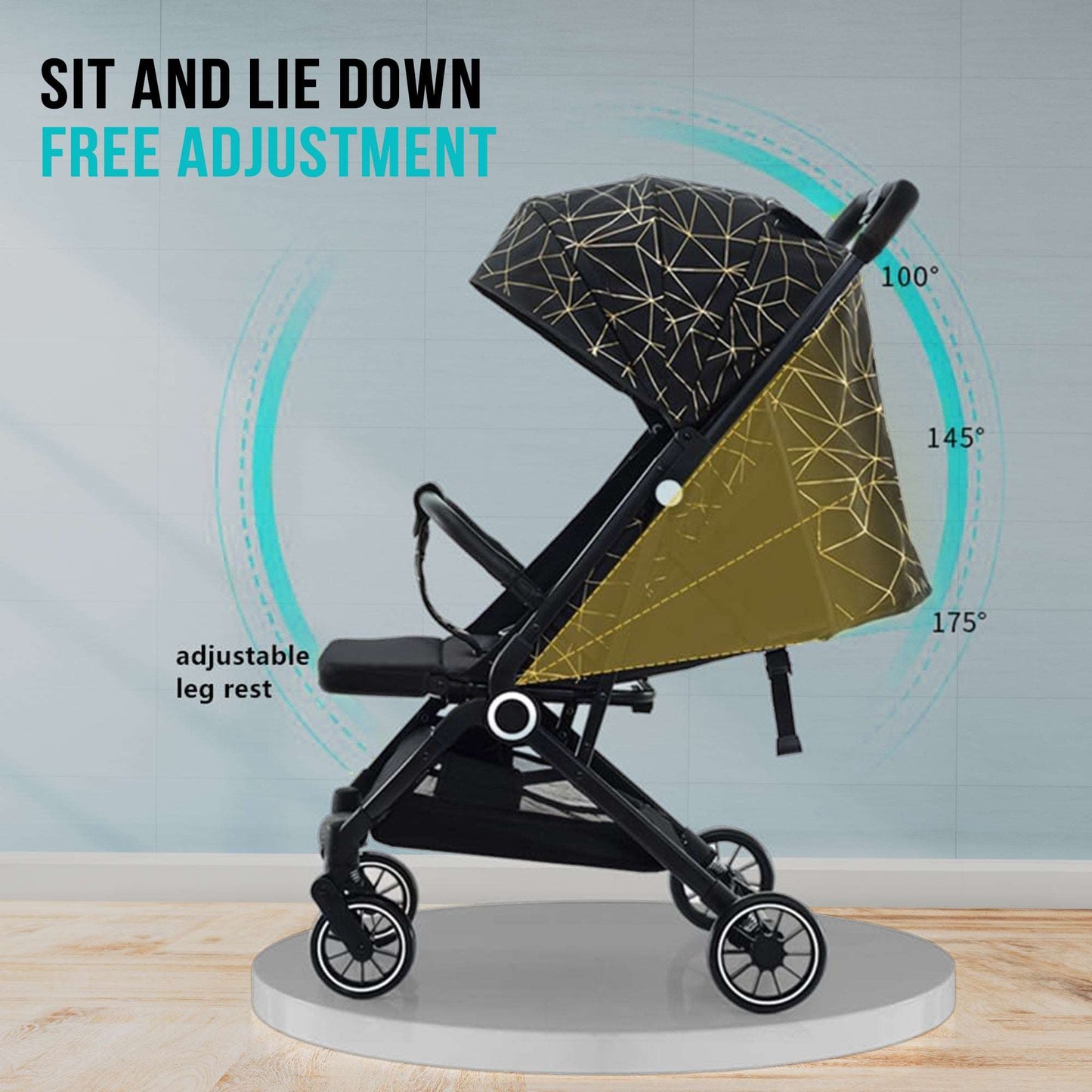 WESOUQ™ Lightweight Baby Stroller - One-Handed One-Step Fold, Safety Standard, for 0-3 Years