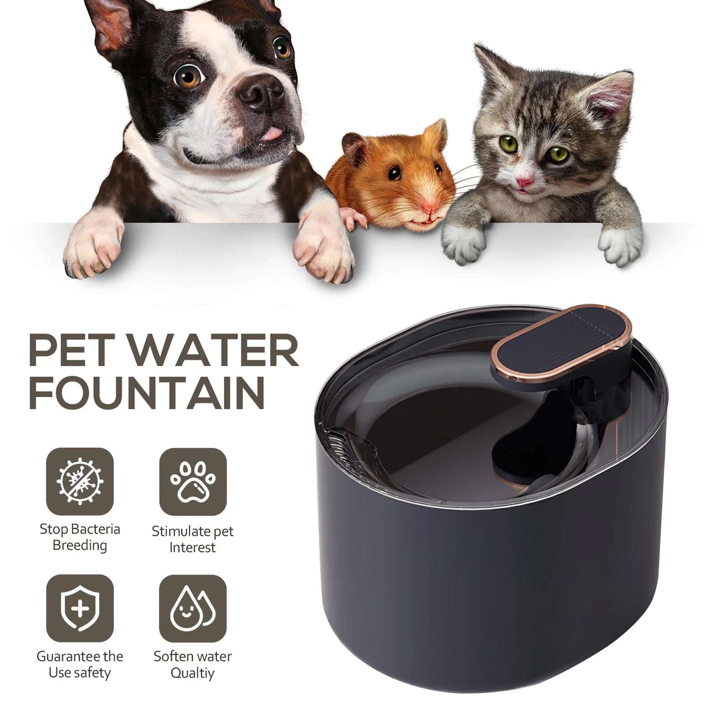 WESOUQ™ Cat water box Ultra Quiet LED Automatic Water Fountain with 7 Filters, Best Care Cat