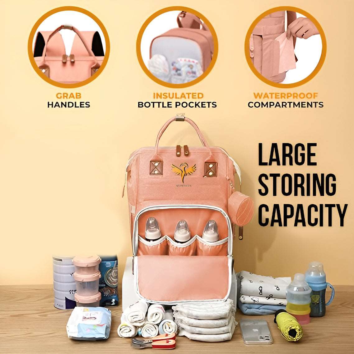 WESOUQ™ Baby Diaper Bag Stroller Bags For Baby Maternity Bag Backpacks Crib Newborn Mommy