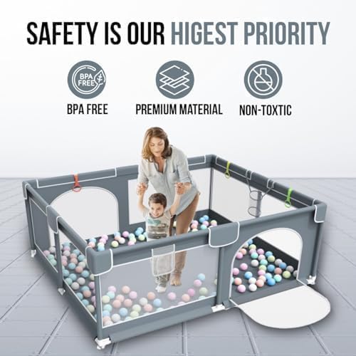 Versatile Foldable Baby Play Mat - Waterproof, Easy-to-Clean Activity Playmat - Ideal for Infants and Toddlers - Indoor/Outdoor Use - 120x120x1cm" (playpen)