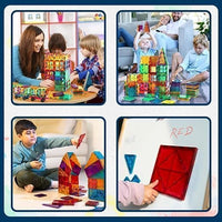 32pcs Magnetic Building Tiles Set - Strong 3D Magnet Blocks for Kids, Educational STEM Toy, Birthday Gifts for Kids and Toddlers, Inspire Creativity and Imagination in Construction Play