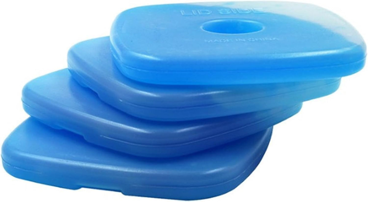 Reusable Ice Packs for Lunch Box – Ultra-Thin & Long-Lasting Freezer Blocks for Work, School, Picnic, Camping & Cooler Bags (Set of 4)
