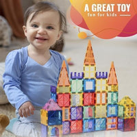 32pcs Magnetic Building Tiles Set - Strong 3D Magnet Blocks for Kids, Educational STEM Toy, Birthday Gifts for Kids and Toddlers, Inspire Creativity and Imagination in Construction Play