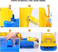 MONOCUS™ 3 in 1 Plastic Swing for kids, Durable & Sturdy, Indoor & Outdoor Multifunctional Baby Swing, Non-Toxic Heavy Duty Seat Hanging Swing for Playground, Infants, Toddler, childern, Eco-Friendly