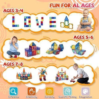 32pcs Magnetic Building Tiles Set - Strong 3D Magnet Blocks for Kids, Educational STEM Toy, Birthday Gifts for Kids and Toddlers, Inspire Creativity and Imagination in Construction Play