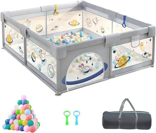 WESOUQ™ Baby Playpen Large Playpen for Toddler, Baby Safe Activity Center Baby Bumper Foam Playpen