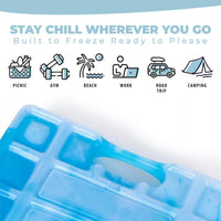 Ice Packs – 2PCS Reusable Freezer Cooling Blocks for Lunch Box, Cooler, Picnic, Travel, Outdoor & Camping – Safe, Leakproof & Long-Lasting Cold