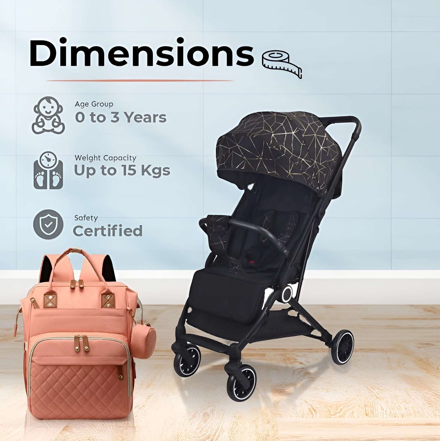 WESOUQ™ Baby Stroller and Baby Bolsas Maternity bag Pack Trend Female Diaper Backpack 2 in 1