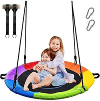 Swing Set for Backyard, Heavy Duty Kids Swing Seat, Folding Metal Stand for Indoor & Outdoor Use, Clear instruction & Easy to Assemble (colourful)