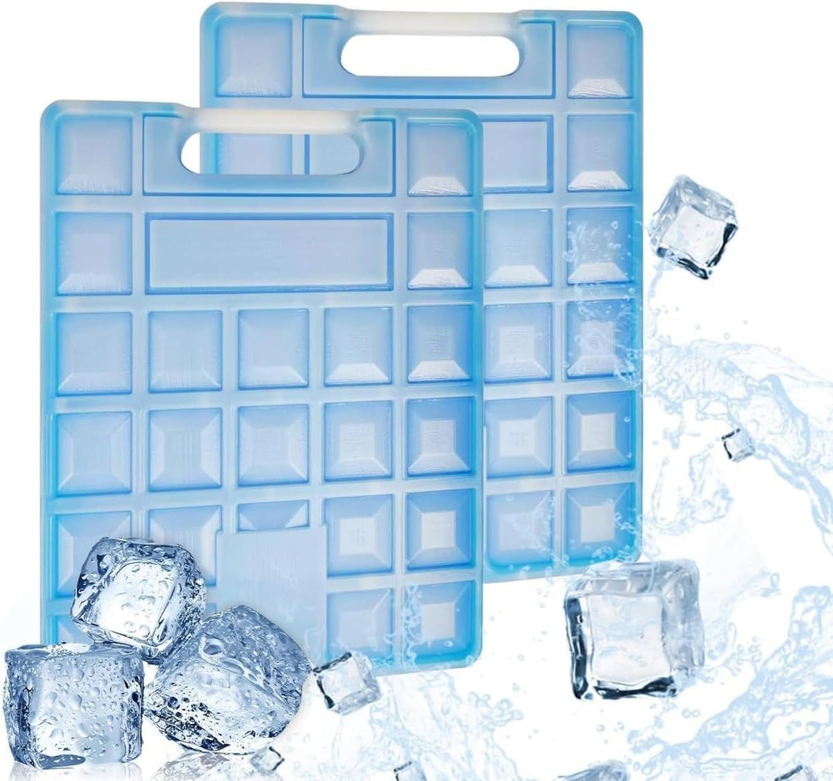 Ice Packs – 2PCS Reusable Freezer Cooling Blocks for Lunch Box, Cooler, Picnic, Travel, Outdoor & Camping – Safe, Leakproof & Long-Lasting Cold