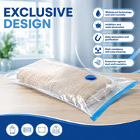 20 Vacuum Storage Bags with Electric Pump – Space Saver for Clothes, Travel Vacuum Bag Set with 6 Small, 6 Medium, 5 Large & 3 Jumbo Compression Bags for Packing, Blankets, Pillows & Home