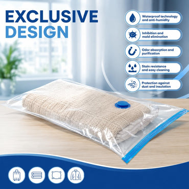 20 Vacuum Storage Bags with Electric Pump – Space Saver for Clothes, Travel Vacuum Bag Set with 6 Small, 6 Medium, 5 Large & 3 Jumbo Compression Bags for Packing, Blankets, Pillows & Home