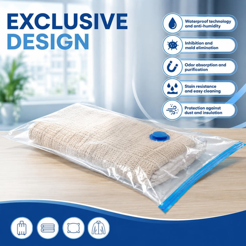20 Vacuum Storage Bags with Electric Pump – Space Saver for Clothes.