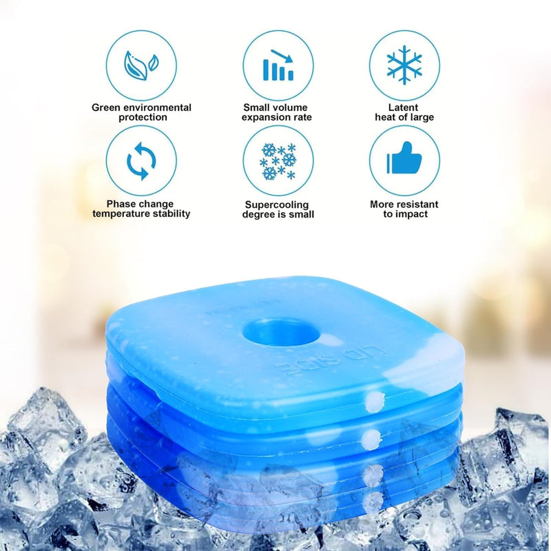 Reusable Ice Packs for Lunch Box – Ultra-Thin & Long-Lasting Freezer Blocks for Work, School, Picnic, Camping & Cooler Bags (Set of 4)