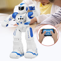 Smart RC Robot Toy for Kids with Gesture Control, Remote Control, Music, LED Lights, Programmable Dancing Talking Robot, USB Rechargeable Educational Robot for Boys & Girls Ages 6+
