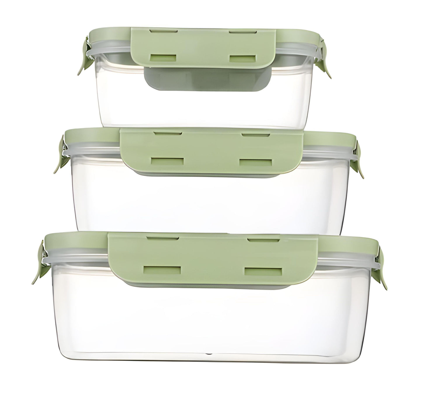 WESOUQ™ Green Rectangular Food Storage Containers with Leak-Proof Lids -6 large ice pack Microwave & Dishwasher Safe