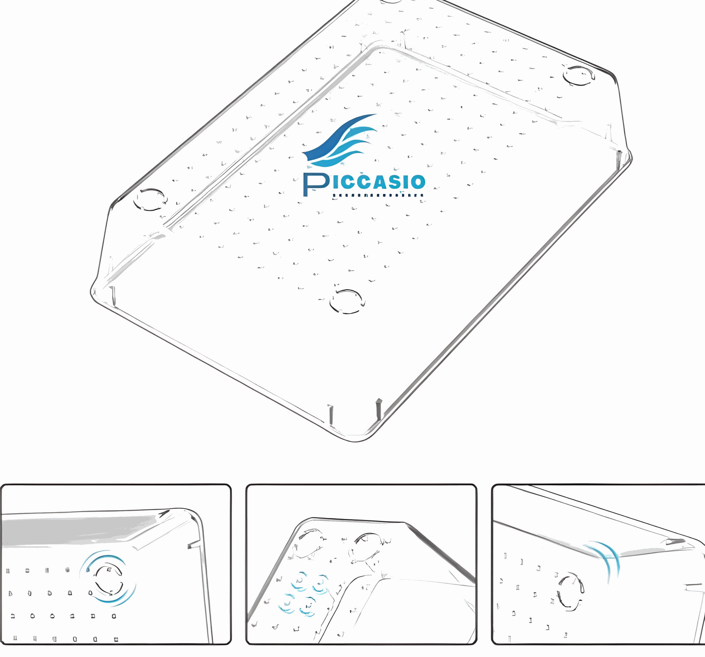 WESOUQ™ Multi-Purpose Drawer Organizer Set Different sizes Clear Vanity Tray Organizers &storage Boxes