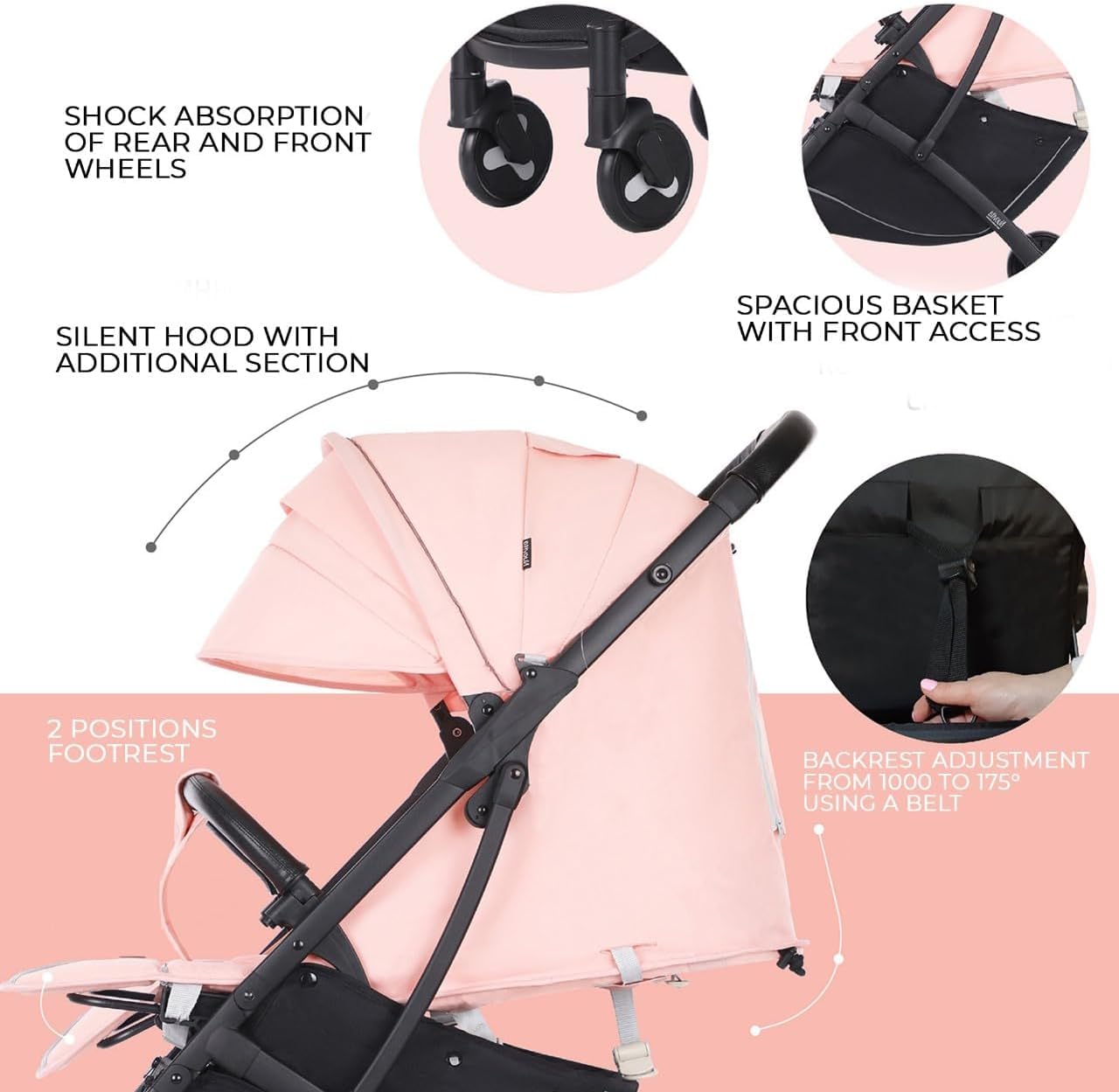 WESOUQ™ Ultra-Light Cabin Stroller - Compact Travel Gear for Babies