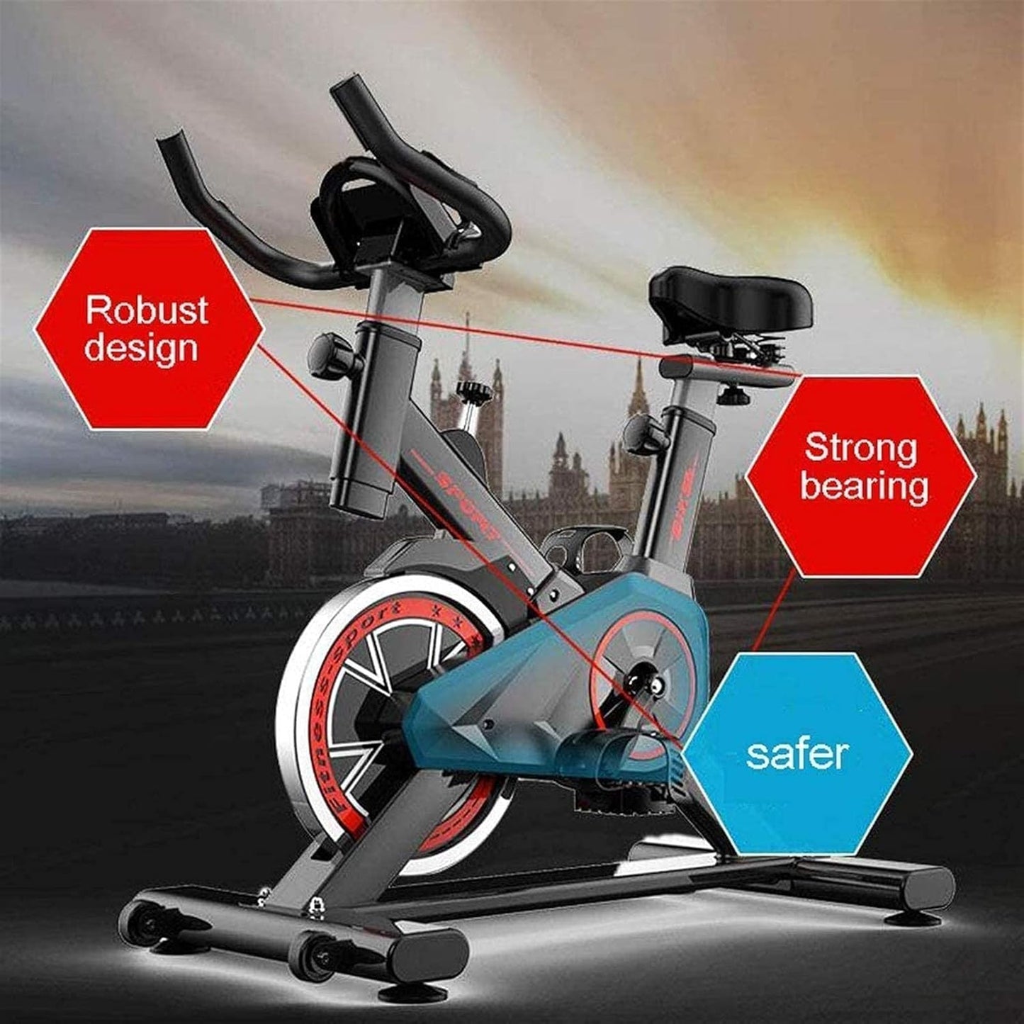 Ultra-Quiet Adjustable Resistance Exercise Bike