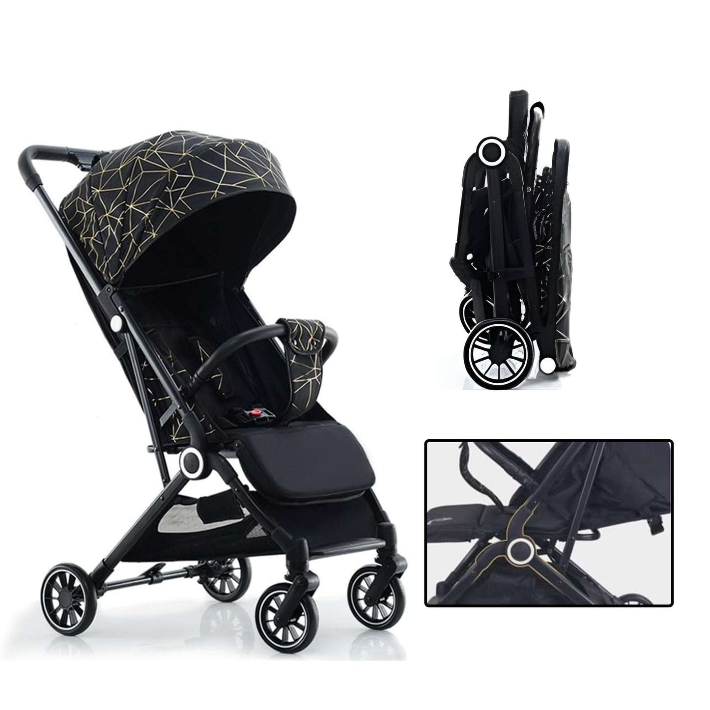 WESOUQ™ Lightweight Baby Stroller - One-Handed One-Step Fold, Safety Standard, for 0-3 Years