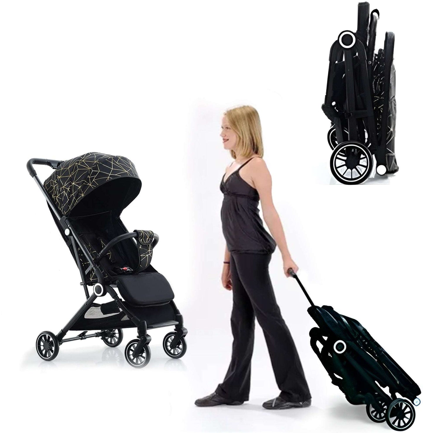 WESOUQ™ Lightweight Baby Stroller - One-Handed One-Step Fold, Safety Standard, for 0-3 Years