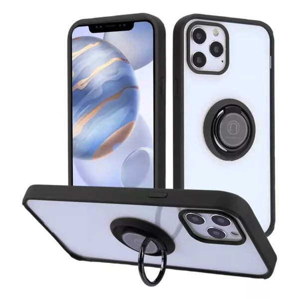 For Apple iPhone 12 Pro Max Mini Clear Case Hybrid Stand Ring Magnetic Cover